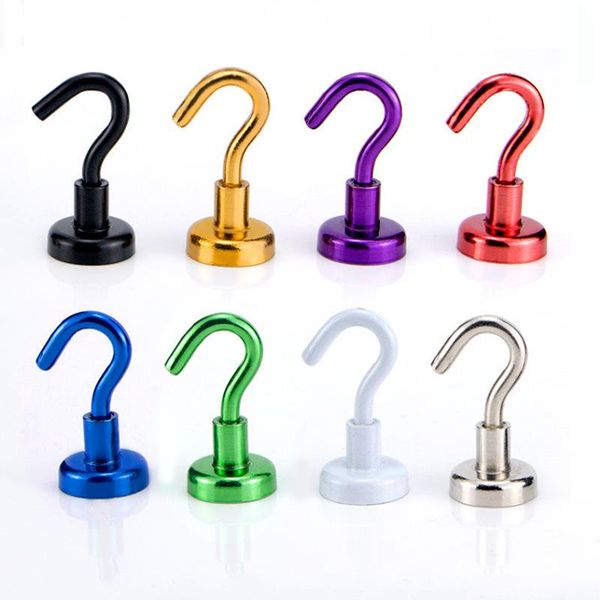 

hooks & rails 2pcs magnetic hook strong magnet bracket wall suction support hardware tool multicolor