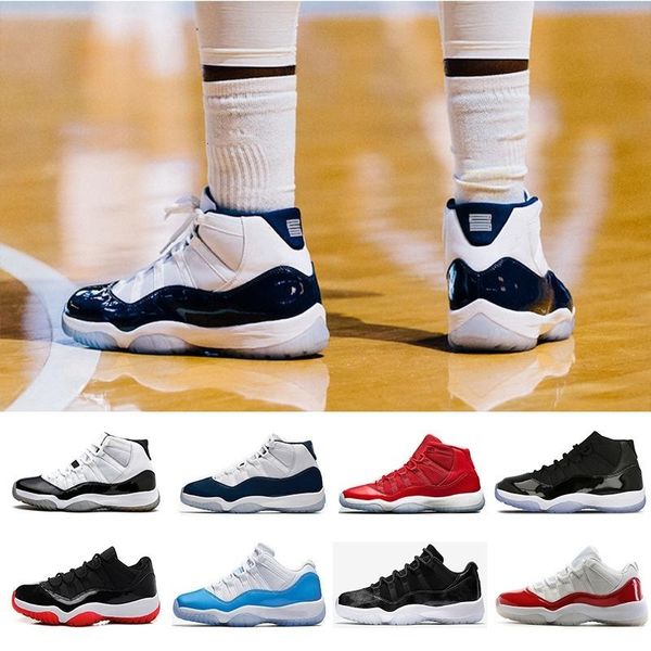 

new 11 high low le 11s shoes air space jam rose gold men women blue red platinum tint infrared 23 cap and gown j11 sneakers
