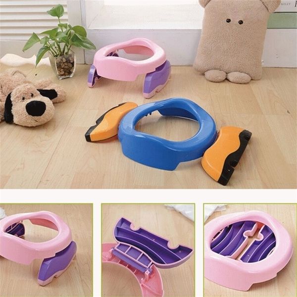 Baby Travel Potty 2 In1 Tonete do banheiro portátil Crianças Confortáveis Assistente Multifuncional Ambiental Falo LA879597 201117