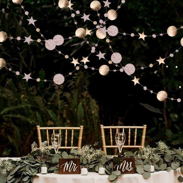 

4m circle star garland paper garland banner party decoration bunting wedding birthday party nursery room decor supplies bbykhh
