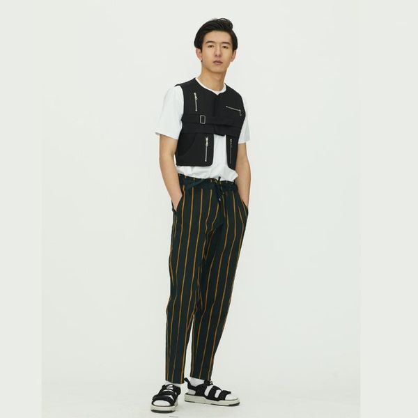 

men's vests customized 2021 summer slim men's fashion personality multi-zippered waistcoat vest plus size singer costumes s-5xl1, Black;white