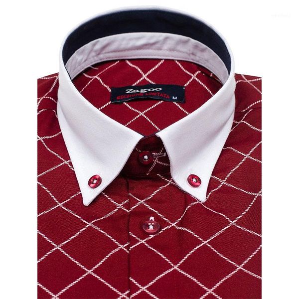 

men's casual shirts zogaa 2021 men's solid slim men dress long sleeve male business turn-down collar wear winter autumn shirt1, White;black