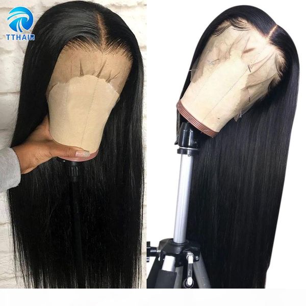 

human hair wigs lace front prepluck 13x4 lace front human hair wigs 28 inch 4x4 closure wig straight brazilian remy 150 density, Black;brown