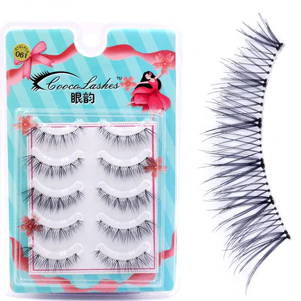 

promotion selling manufacturers wholesale nature cross soft and short-eyed tails, wide-eyed eyelashes, handmade grinding hollashes