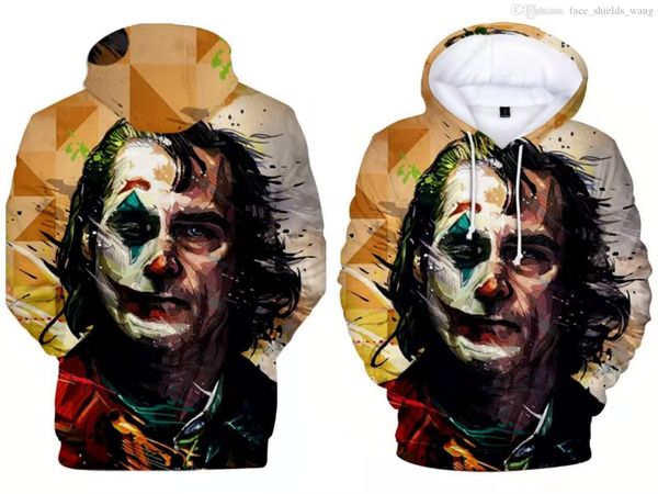 

хэллоуин джек клоун 3d печатных hoodies толстовки мужчины женщины моды с капюшоном с длинным рукавом пуловер стрит косплей костюм, Blue;black