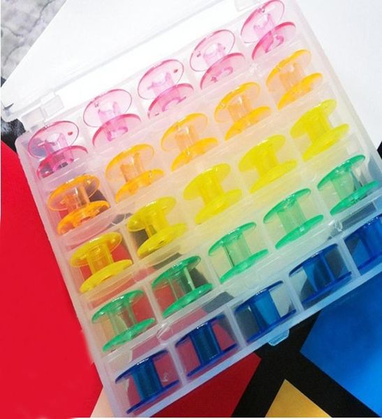 

25pc sewing machine bobbins spools empty bobbins spools sewing machine plastic storage box for home sewing accessories tools csv bbyryb