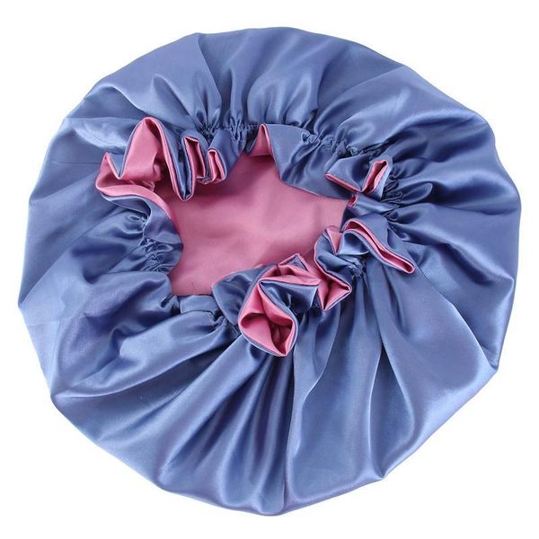 

1pc double layer colored lace nightcap shower cap bath cap women makeup