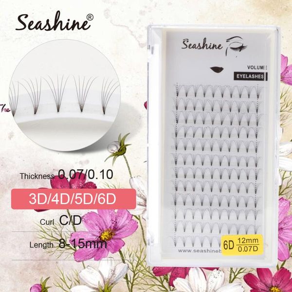 

false eyelashes seashine short stem premade fans 3d 4d 5d 6d russian volume extensions faux mink lashes extension soft make up tools