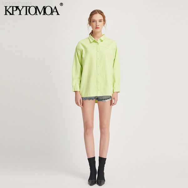 

2019 vintage stylish loose shirts women fashion lapel collar long sleeve streetwear ladies blouses casual blusas mu, White