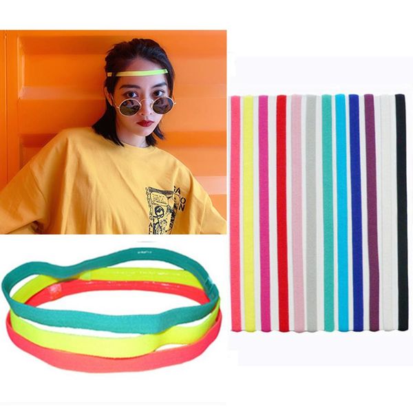 

1pc elastic hair bands women men sport headband yoga hairbands running hair ties solid fashion hair accessories q sqcnkg