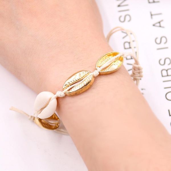 

natural seashell bracelet retro rope chain design jewelry diy shell ankle bracelet handcrafts shell ocean decor women gifts h jllvmc