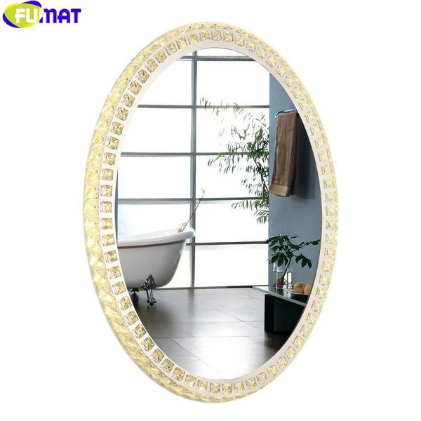 

wall lamp fumat mirror with light crystal led oval hanging toilet bathroom 5mm bedroom make up dressing table lights