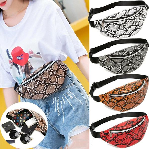 

storage bags 2021 arrivel women waist fanny pack belt bag travel hip bum small purse chest pouch snakeskin