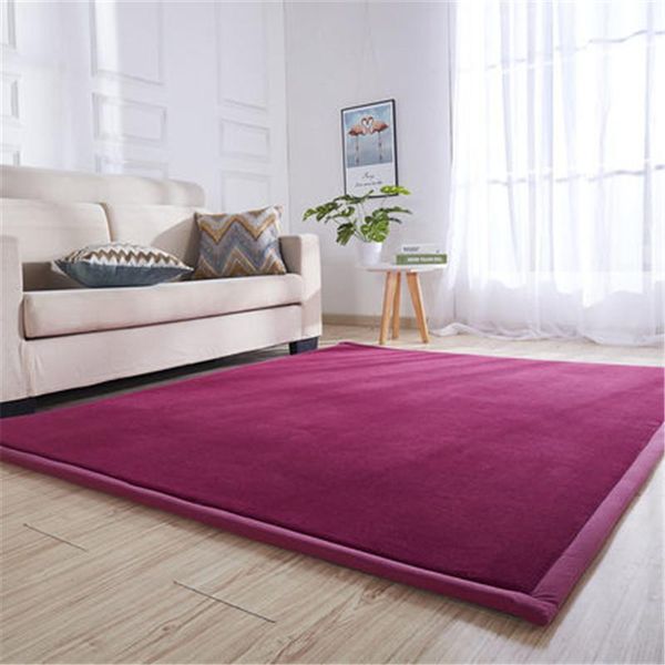 

bedroom bay window rug living room baby shatter-resistant crawling mat thick coral fleece carpet tatami mat bedroom blanket home