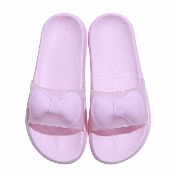 

2020 women slippers bath slides sweet comfortable flats female beach shoes women's footwear plus shoes bowtie drop shipping #gb38, Black