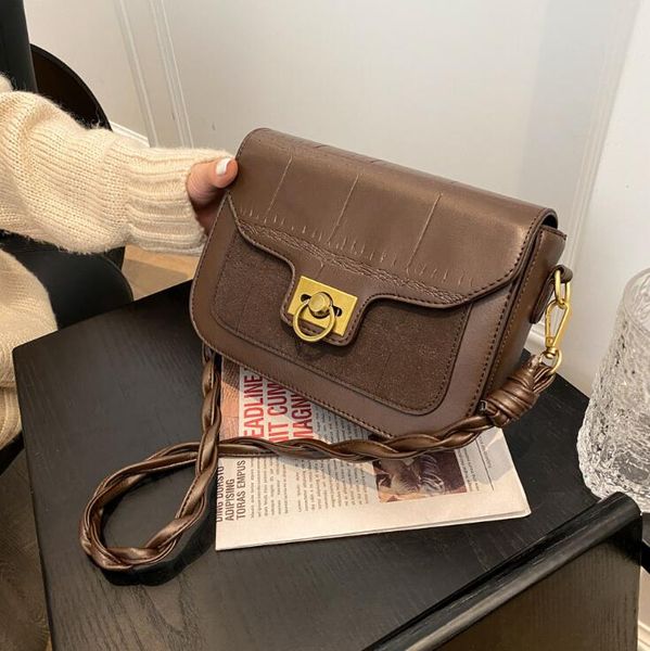 

wholesale women handbag simple atmospheric pressure flower leather shoulder bag retro leather messenger bag street trend stone leather bag