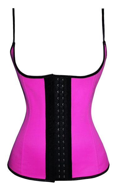 

wholesale-cupless latex waist training corsets new women plus size corsets with shoulder straps steel boned underbust corset, Black;white