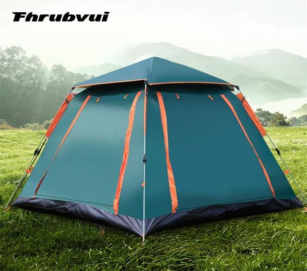 

3-4 person automatic camping tent ultralarge family gazebo tourist tent waterproof marquee easy setup up self driving1