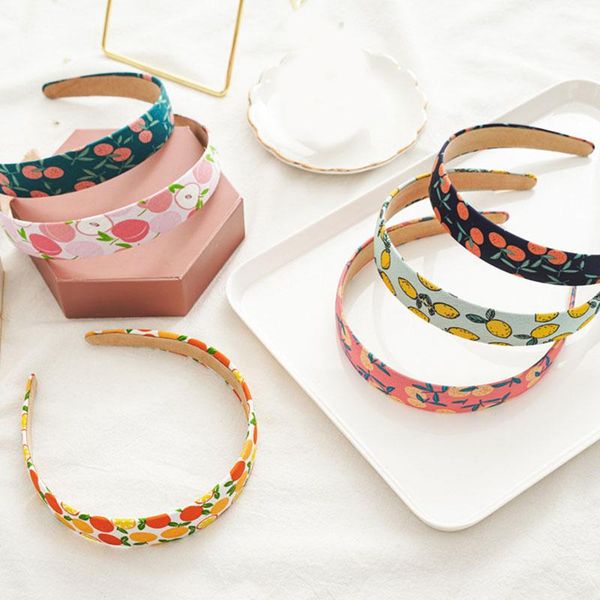 

fashion sweet fruit printed women headband stretch wide head hoop face wash makeup hair hoop turban hairband hair accessories q wmtmvy