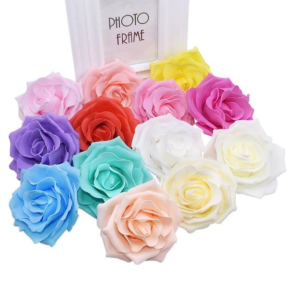 

10pcs 10cm artificial pe foam rose flowers head bride bouquet home wedding decor scrapbooking diy supplies