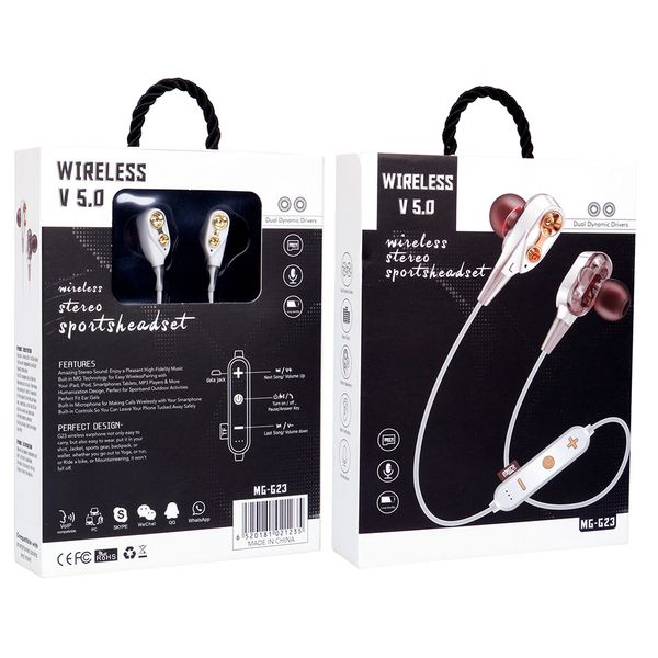 

g23 headset with mic bluetooth v4.1+edr for all phone neckband sport earphone