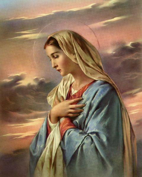

catholic paintings mother mary home decoration handcrafts /hd print oil painting on canvas wall art canvas pictures for wall decor 201118