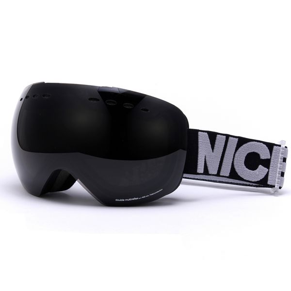 

outdoor winter ski goggles double lens uv400 anti-fog big ski mask glasses skiing men women snow snowboard eyewear large brands, Silver