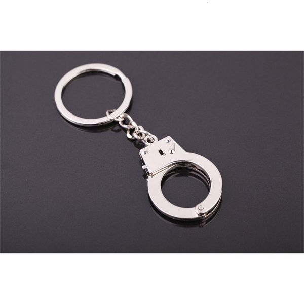 

direct sale modelling keychains creative love factory handcuffs key chain all metal mini versionbzhd, Silver