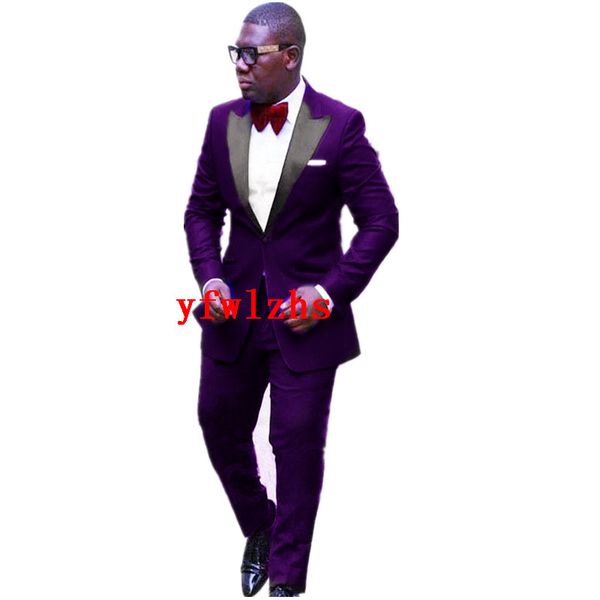 

handsome one button groomsmen peak lapel wedding groom tuxedos men suits wedding/prom/dinner man blazer(jacket+tie+pants) t253, Black;gray