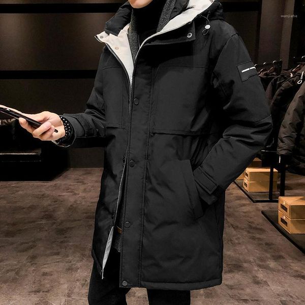 

2020 men's winter down jacket m-7xl casual 90% white duck down male warm coat long slevee black cloth for men1