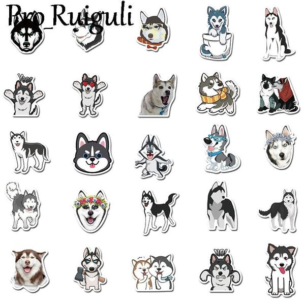 

50pcs pets siberian husky scrapbooking stickers packs waterproof skateboard luggage motorcycle guitar decals pasters gifts wmtiuq