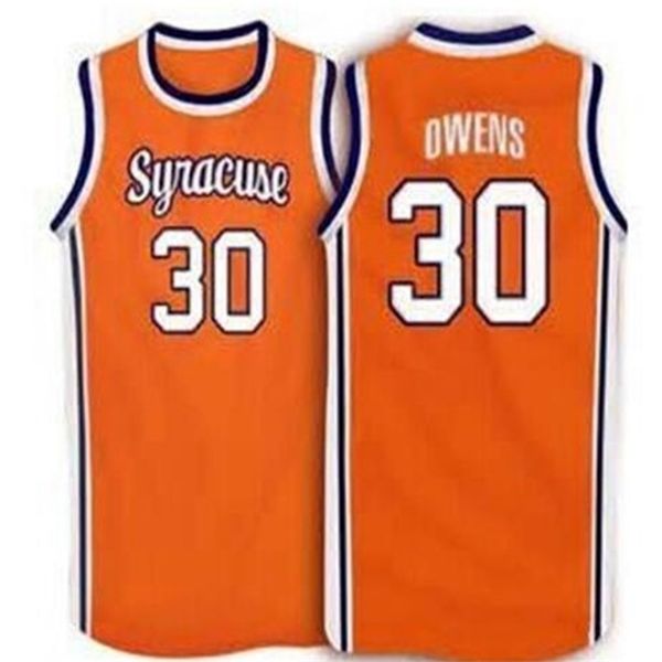 

vintage 30 billy owens syracuse 1991 mesh fabric full embroidery basketball jersey size s-4xl or custom any name or number college jersey, Black