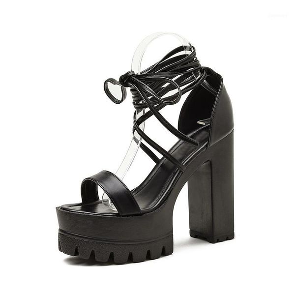 

vintage punk gothic shoes sandals woman gladiator shoes lace up sandals women open toe gladiator women ljb881, Black