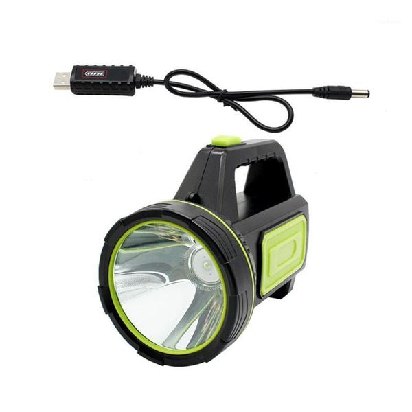 

portable lanterns 10w usb led lantern searchlight 18650 baterry 6000mah rechargeable torch spotlight for camping hiking1
