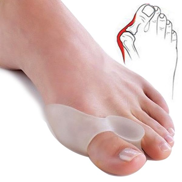 

2pcs=1pair silicone toes separator bunion bone ectropion adjuster outer appliance foot care tools hallux valgus corrector