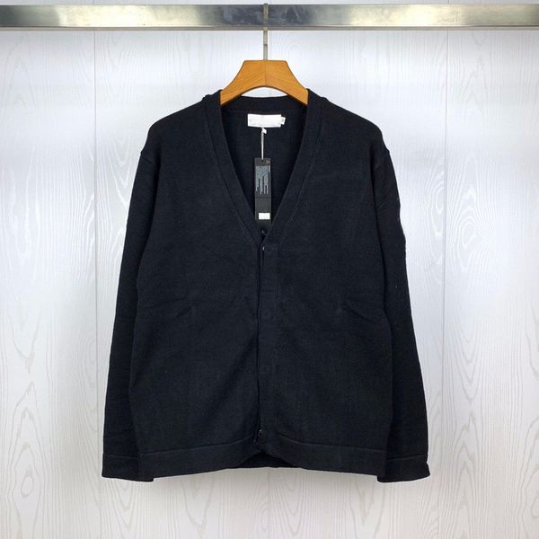 

casual men sweaters knitted embroidery button cardigan autumn and winter 20fw fashion new stylish sweater streetwear clothing -2xl, White;black