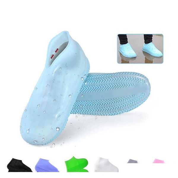 

shoes cover silicone gel waterproof rain shoes covers reusable rubber elasticity overshoes non-slip wear-resistant recyclable gatsv