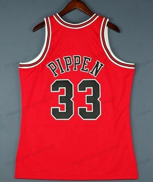 

custom retro scottie pippen mitchell college basketball jersey men's stitched red any size 2xs-5xl name and number ing, Black;red