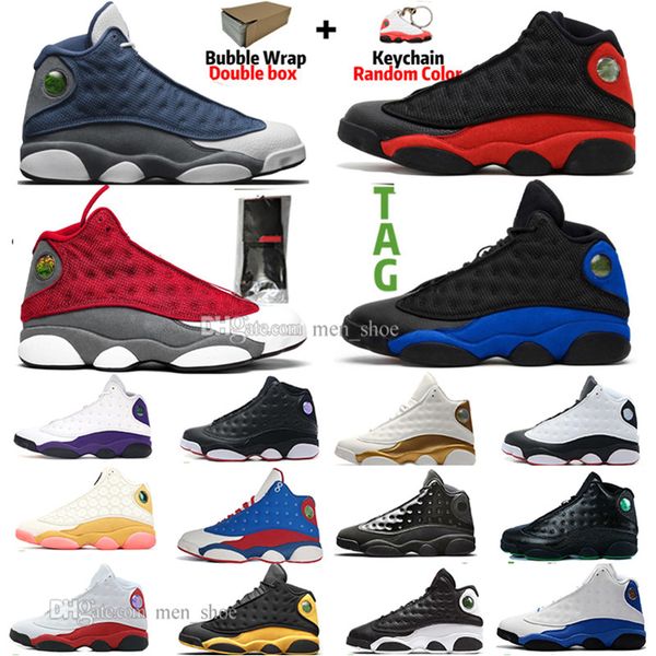 

13 13s flints bred cny basketball shoes cap and gown chicago black cat red flintisland phantom green court purple lakers mens sp