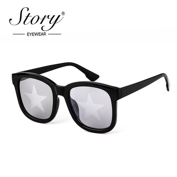 

sunglasses story 2021 fashion star women men brand designer retro square lens oversized sun glasses eyewear female shades, White;black