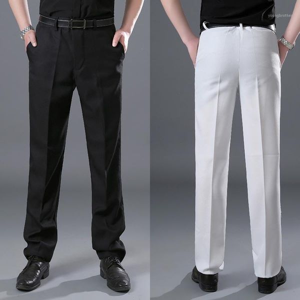 

men's suits & blazers black&white men's suit pants black trousers stage costume men adjustable waist for plus size 4xl1, White;black
