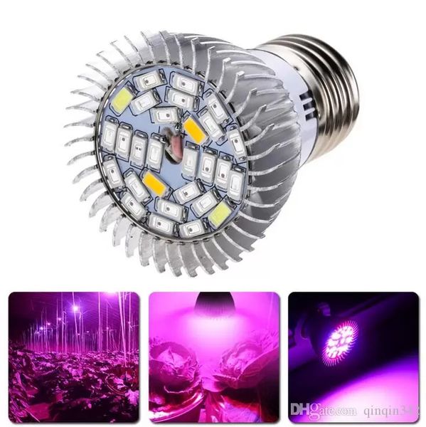 DHL 28W E27 GU10 E14 Led Grow Bulb Licht 28 LEDs SMD 5730 Hydrokulturpflanze Vollspektrumlampe AC 85-265V