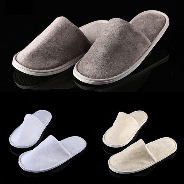 

female comfortable l slippers loafer flip flop wedding shoes shoes slippers guest travel spa disposable slipper, Black
