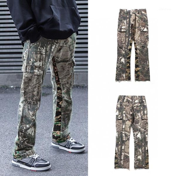 

gallery dept tie-dye camouflage pants 2020 men women ouside casual rousers high street side pocket work camouflage pants1, Black