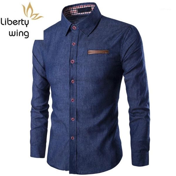 

fashion chemise homme korean style men's cotton soft shirts male denim streetwear shirt slim fit long sleeves man1, White;black