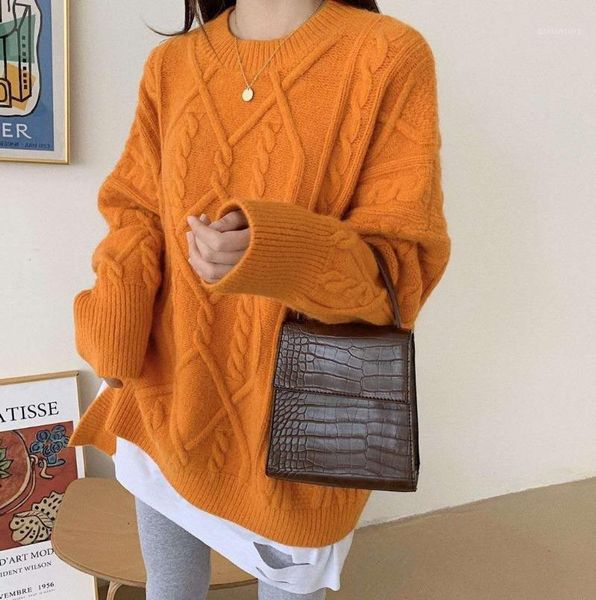 

fall 2020 women clothing new pullover sweater korean loose wild lazy wind hole fake two-piece sweater europe and america1, White;black