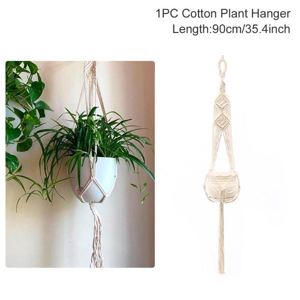 

vintage macrame plant hanger indoor outdoor hanging basket jute rope new cotton and linen wall hanging flowerpot net wmtkgg my_home2010