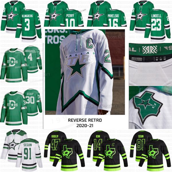 

dallas stars 2021 reverse retro blackout alexander radulov jamie benn jerseys tyler seguin john klingberg joe pavelski bishop hintz, Black;red