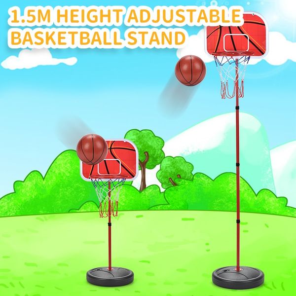 

children's basketball hoop 1.5 m adjustable basketball stand indoor liftable basketball stand outdoor sport game boy toy
