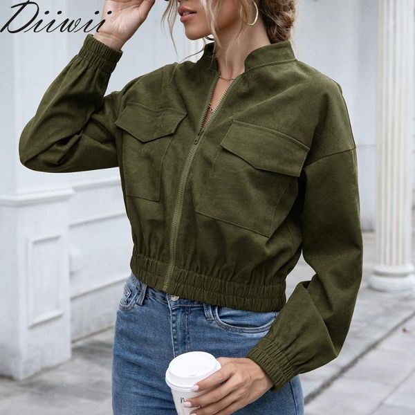 

diiwii new womens casual short autumn winter jacket coat, Black;brown